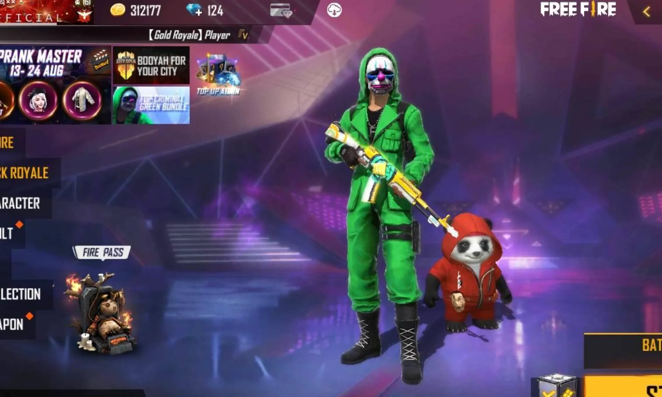 Green Criminal Bundle free fire